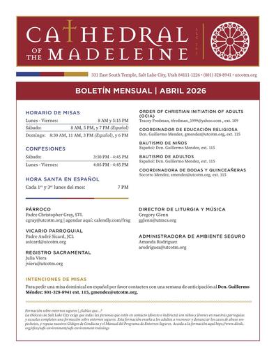 Boletín para abril