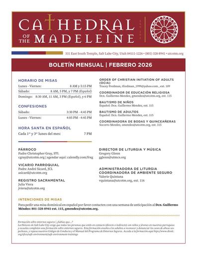 Boletín para febrero